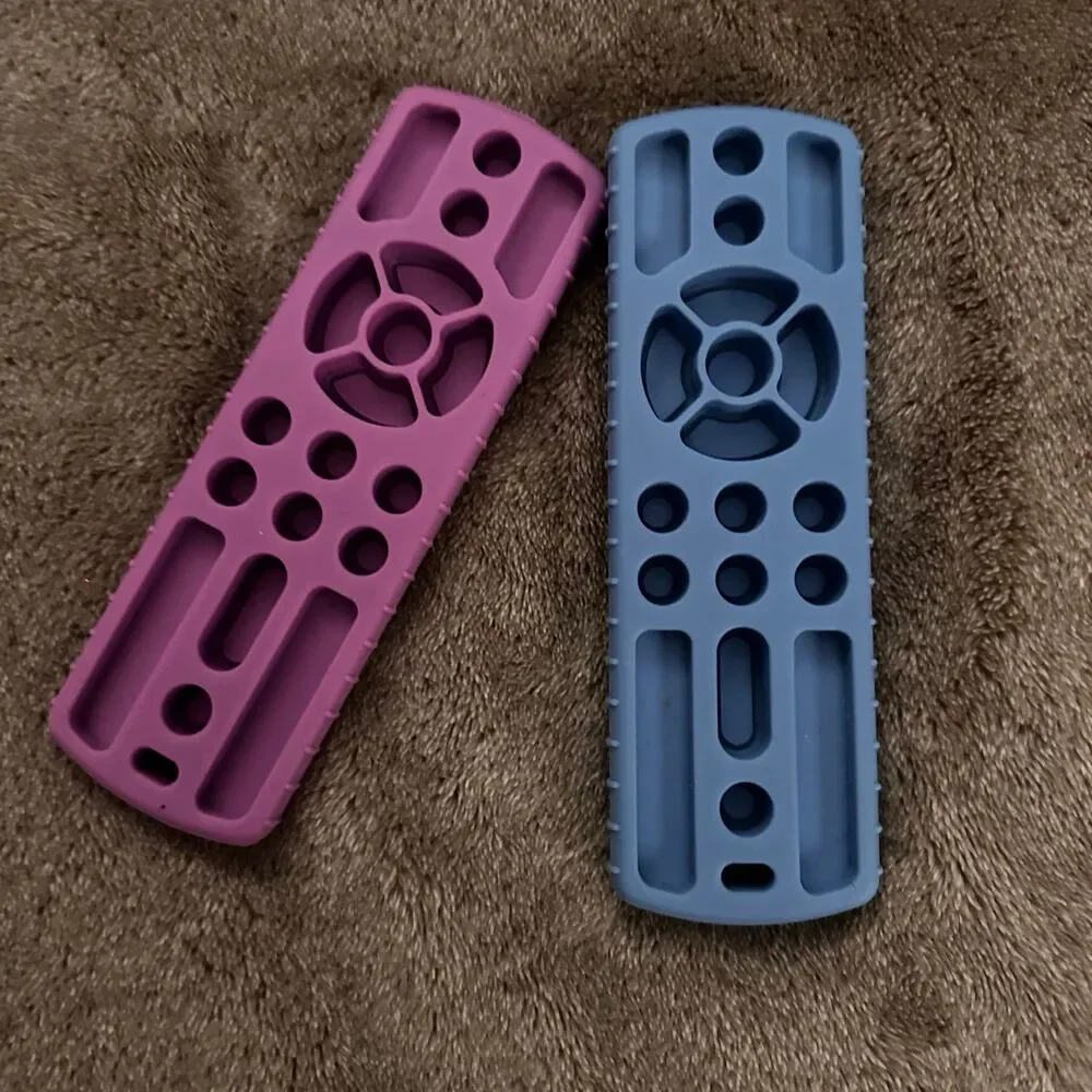 TV Remote Control Shape Teething Toy Educational Safe Bright Color Chew Sensory